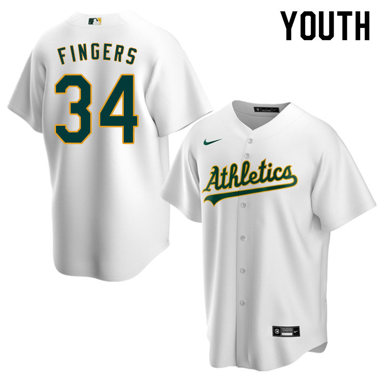 Nike Youth #34 Rollie Fingers Oakland Athletics Baseball Jerseys Sale-White